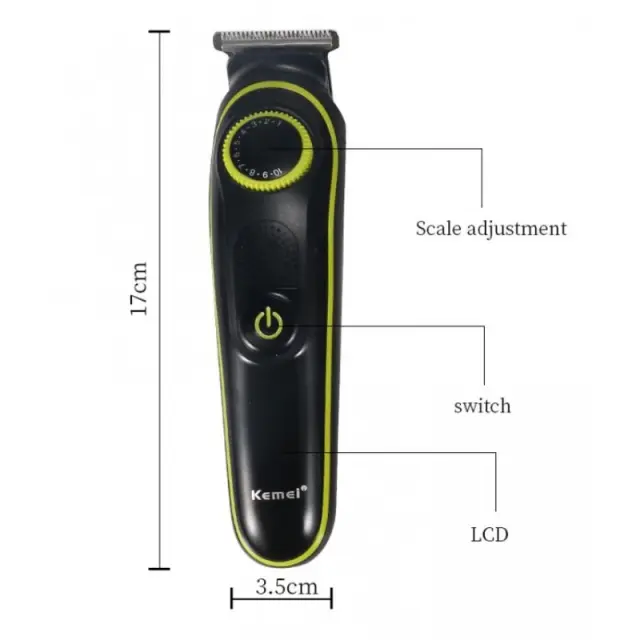 KEMEI KM-696 - Σετ κουρευτικής και ξυριστικής μηχανής για μαλλιά γένια και σώμα 5 σε 1 3