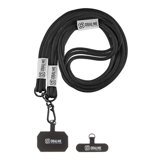 OBAL:ME NeckTag Trio Rope for Mobile Phone Black