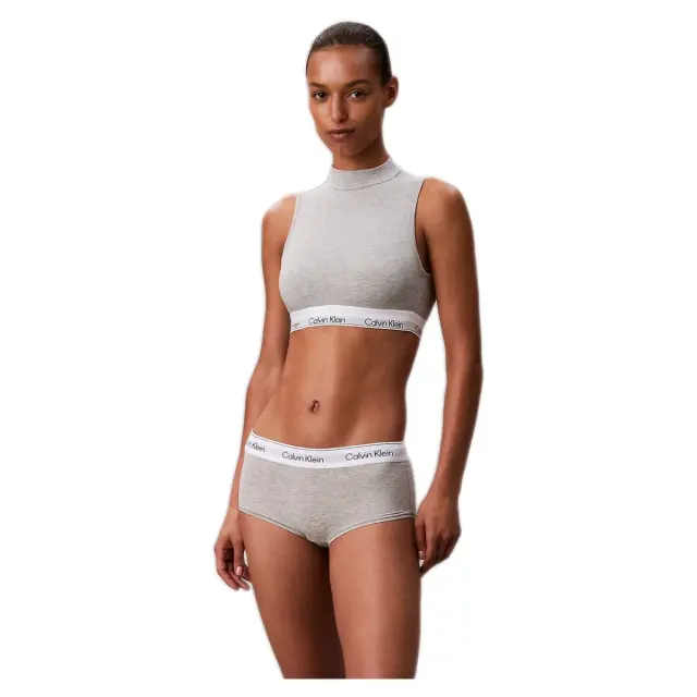 Calvin Klein Γυναικείο Boxer Boy Shorts Icon Cotton Modal, Χρώμα Γκρι 2