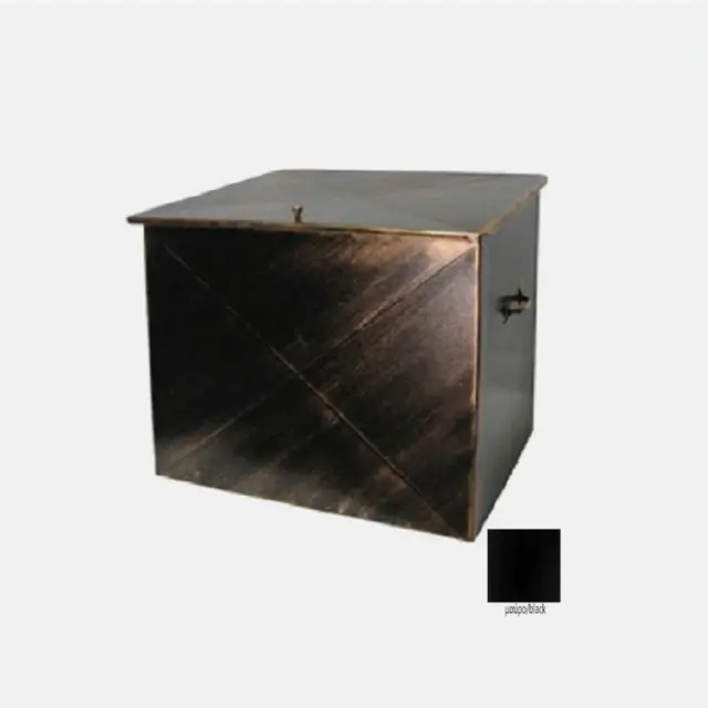 Μεταλλικό Κουτί Αποθήκευσης Ξύλων 63x54x44cm Μαύρο-Black / 103BL 2