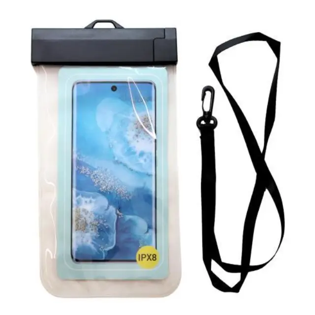 Waterproof Θήκη inos για Smartphones έως 6.9" Διάφανο-Μαύρο N64875