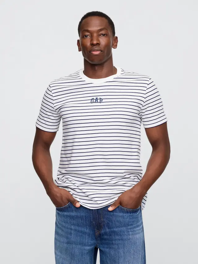 Everyday Soft Gap Logo Ριγέ Μπλούζα new off white