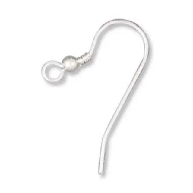 Ασημένιο 925 Hook 24mm Round w/bead/coil - 4τεμ