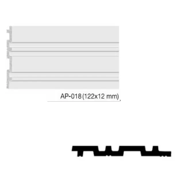 Decolux Επένδυση Τοίχου από Duropolymer λευκό χρώμα 122Χ12mm / ΑΡ 018 2