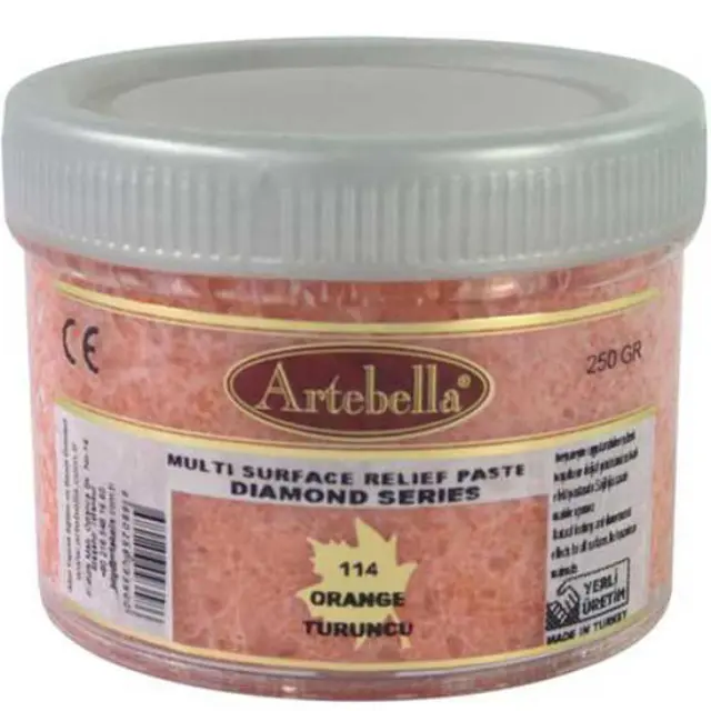 Artebella Πάστα Relief Diamond Series 114 Orange - 250gr