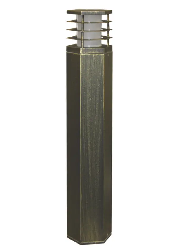 ΚΟΛΩΝΑ ΑΛ ΕΞΑΓΩΝΗ ΜΕ ΣΚΙΑΣ D70X70 h65cm ΝΤΟΥΙ Ε27 ΡΟΥΣΤΙΚ