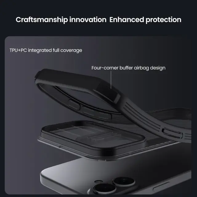 Nillkin CamShield PRO Case for Apple iPhone 17 Transparent Black 3