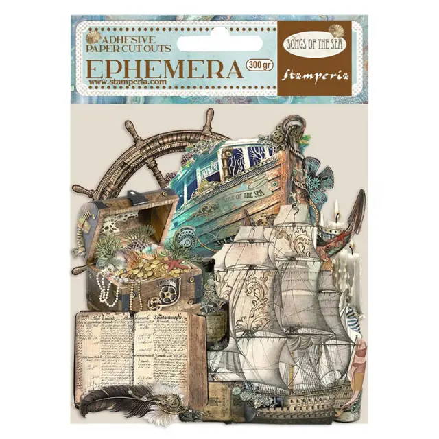 Αυτοκόλλητα Die Cuts-Ephemera Stamperia, Songs of the Sea, Ship and elements