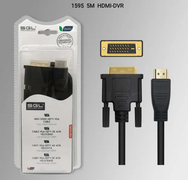 Καλώδιο HDMI σε DVI - 5m - 1595 - 200404 2