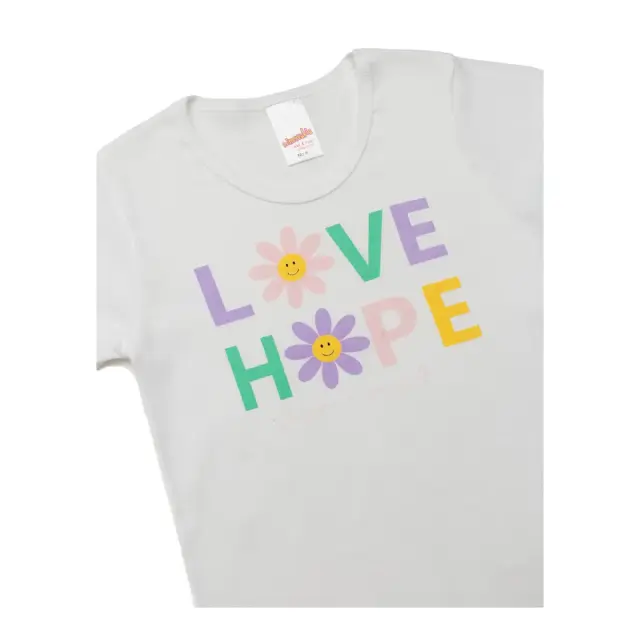 Minerva Παιδικό Φανελάκι Κορίτσι Love Hope, Χρώμα Λευκό 2
