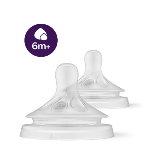 Philips Avent - Niplle, Natural Response Nipple 2 pieces Thick Feed Nipple, 6m+ - Baby and Children