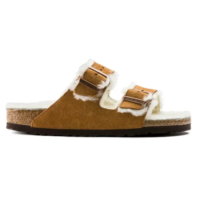 Birkenstock Πέδιλα Γυναικείο δέρμα suede Καφέ BIR/ARIZONA SHEEP 1001135 MINK