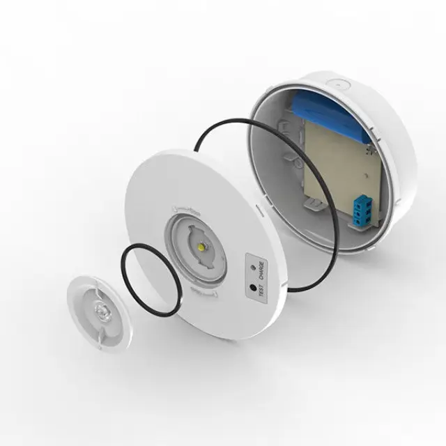 Εφεδρικός Φωτισμός Οροφής Τοίχου LED 2W IP65 Με Self Test PRO Άσπρο 2