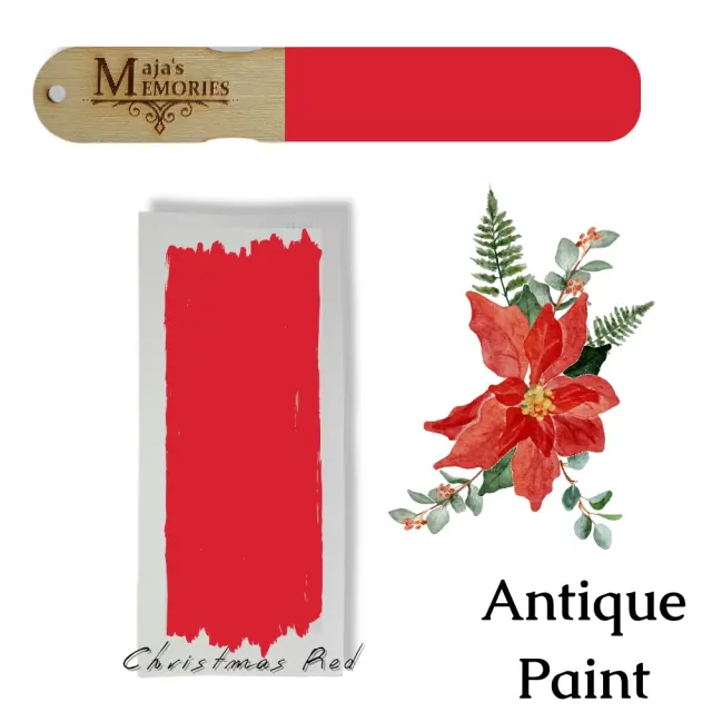 Χρώμα-εφέ πατίνας Antique Paint Maja's Memories, 150ml, Christmas Red