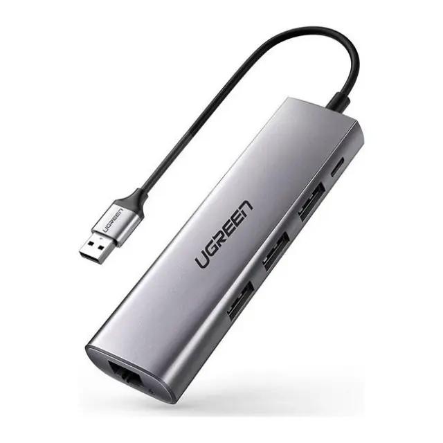 Ugreen Docking Station CM266 5in1 3x USB-A 3.0 RJ45 Gray (60812)