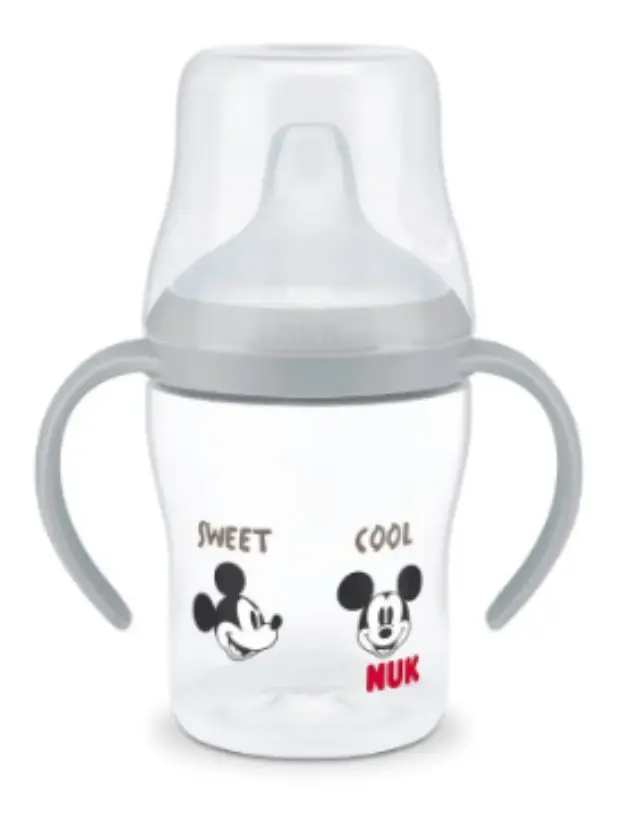 NUK Perfect Match Εκπαιδευτικό Ποτήρι με Καλαμάκι Σιλικόνης 6m+ Mickey Mouse