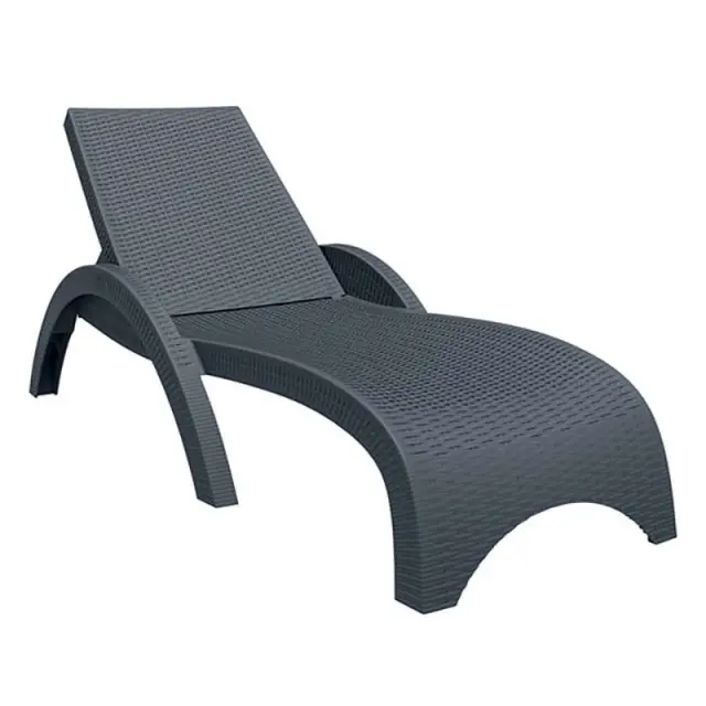 Ξαπλώστρα FIJI Ανθρακί PP 73x187x44cm
