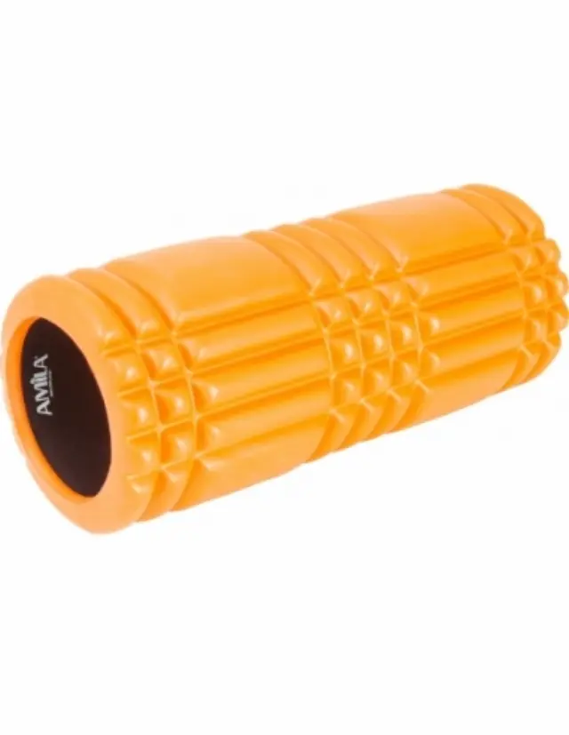 Amila foam roller 14cmX33cm πορτοκαλί-μαύρο