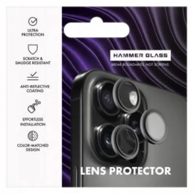 Tempered Glass Rings Hammer Glass για Τζαμάκι Κάμερας Samsung Galaxy S26 Μαύρο N71337 3