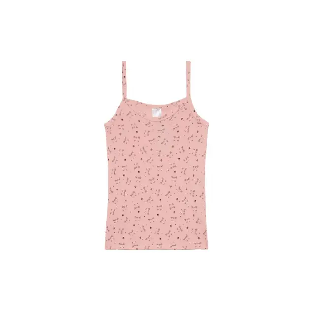 Minerva Παιδικό Φανελάκι Κορίτσι Τιράντα Kitty, Χρώμα Pink-Black Kitty