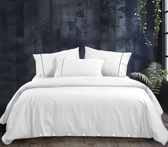 Nef-Nef Homeware Παπλωματοθήκη Nautica Wave Solid Σετ Υπέρδιπλη 240x220 White