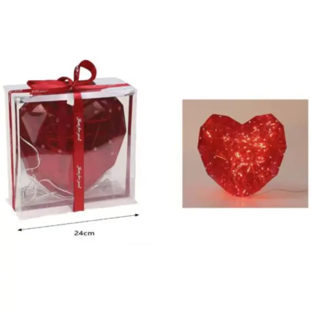 Καρδιά 24cm με Φως σε Κουτί 84615 2