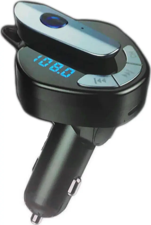 Ασύρματος πομπός Handsfree με ακουστικό Bluetooth & USB φορτιστής αυτοκινήτου-V8 FM Transmitter
