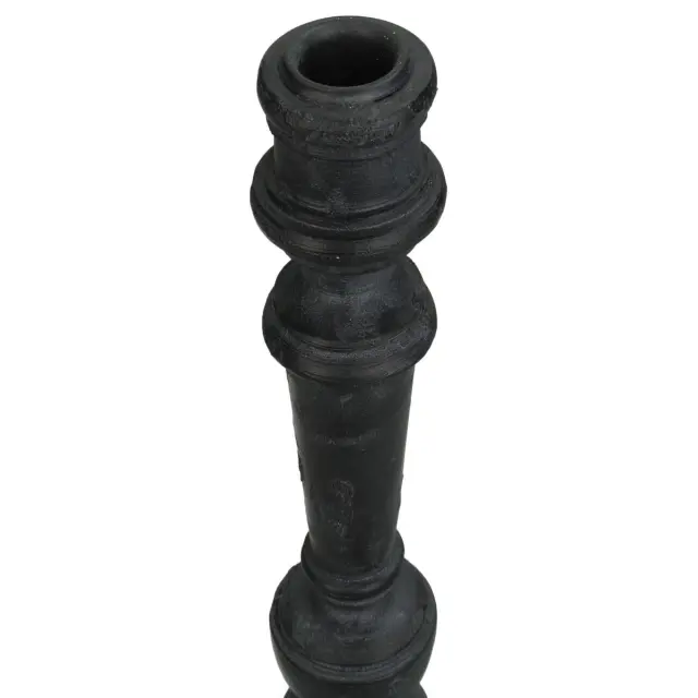 Κηροπήγιο Μαύρο Polyresin 8.5x8.5x20cm 3