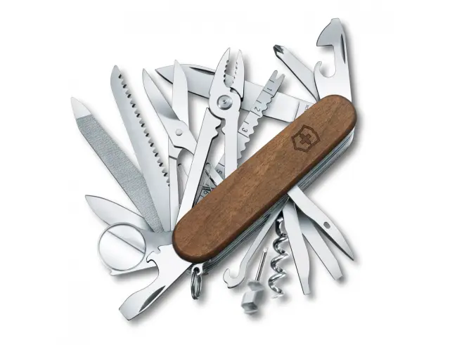 Ελβετικός Σουγιάς Victorinox Champ Wood με 29 λειτουργίες και μήκος 9.1cm 1.6791.63 2