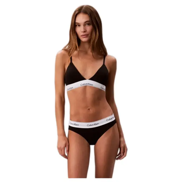 Calvin Klein Γυναικείο Slip Waistband Logo Icon Cotton Modal, Χρώμα Μαύρο