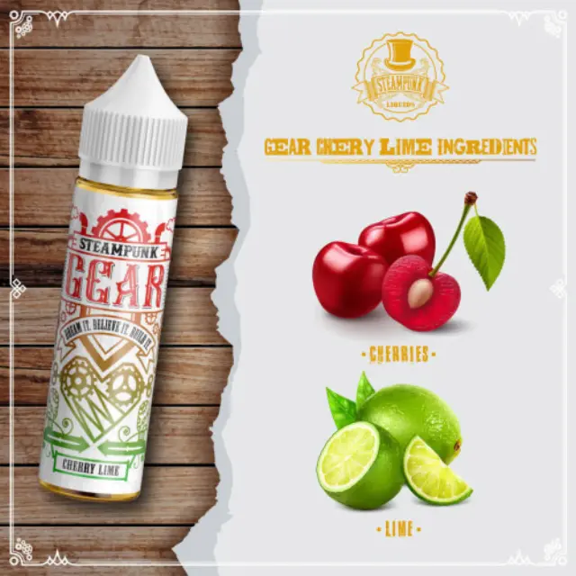 Cherry Lime 20ml (60ml) - Steampunk Gear Flavorshots 2