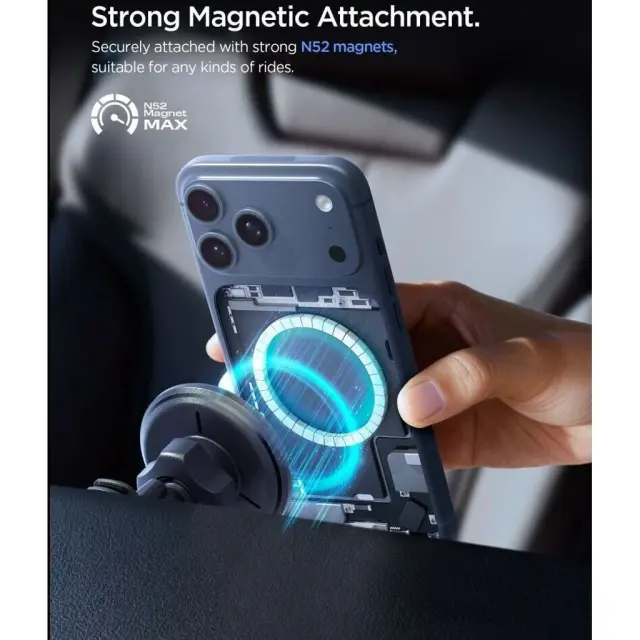 Spigen® Essential Qi2 MagSafe Βάση Κινητού με Αεραγωγό- Black 2