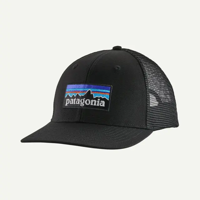 Patagonia P-6 Logo Trucker Hat Black - One size
