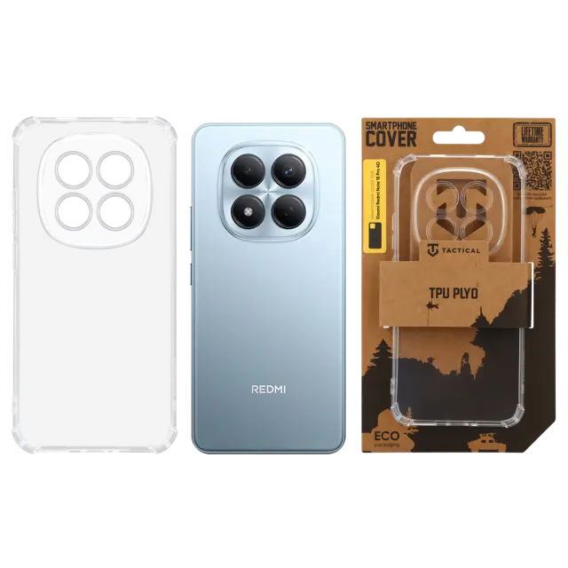Tactical TPU Plyo Cover for Xiaomi Redmi Note 15 Pro 4G Transparent 3