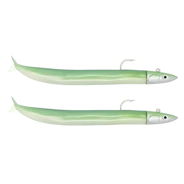 Σιλικονούχο Χέλι Fiiish Crazy Sand Eel No3 Combo CSE5011 Double Combo Off Shore - 20gr Pearl Green