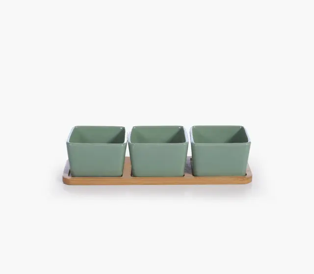 Nef-Nef Homeware Μπωλ Σετ 3 τεμ. Με Δίσκο Sage