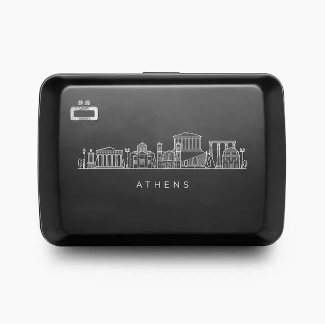 Ogon Πορτοφόλι Αλουμινίου & Θήκη Καρτών / Aluminium V2 Smart Case Wallet: Athens Skyline