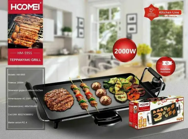 Hoomei HM-5955 Teppanyaki Grill 2000W 2