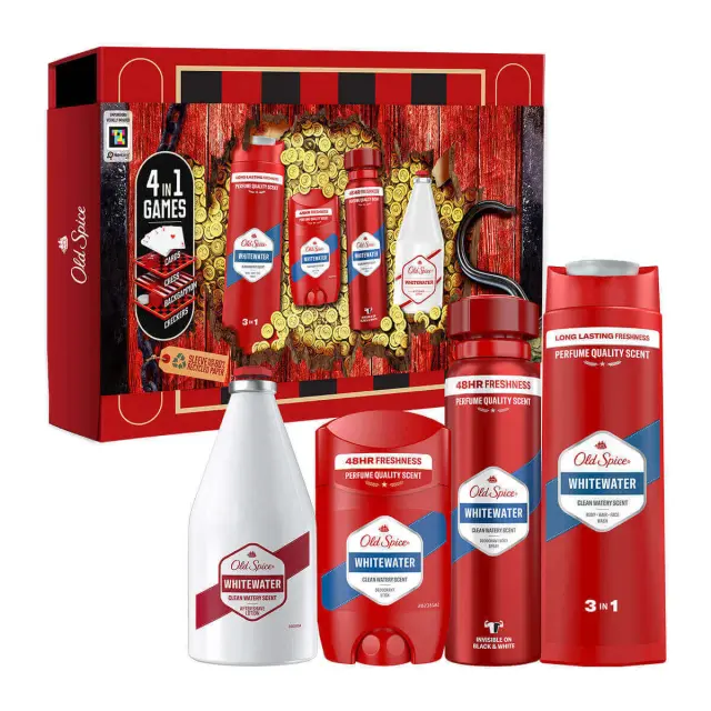 Old Spice Gamebox Pirate Σετ Δώρου Για ’νδρες Με Whitewater Αποσμητικά, Αφρόλουτρο, Aftershave & Τράπουλα