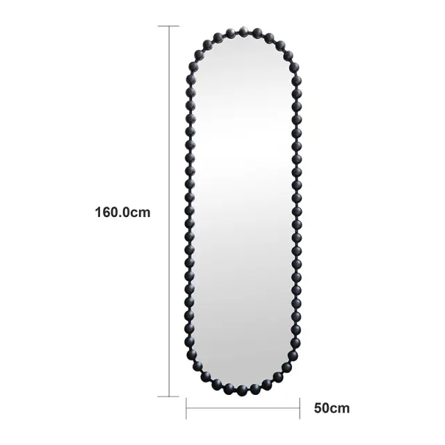 Καθρέπτης Myrtus pakoworld μαύρο μέταλλο 40x2,5x160 εκ 3