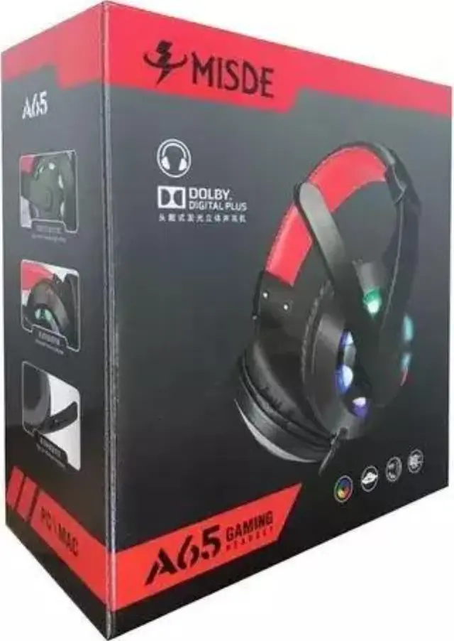 Misde A65 Over Ear Gaming Headset με σύνδεση 3.5mm 2