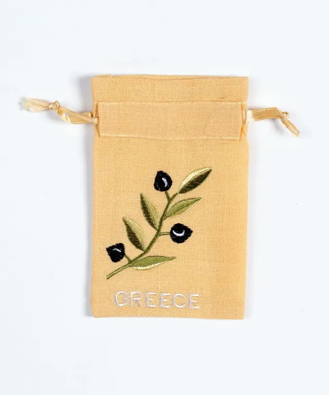 Σαπουνοθήκη (10τμχ) GREECE (9cm x 14cm) κίτρινο με χρώμα -