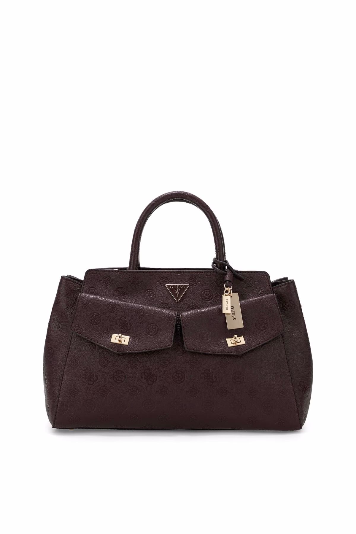 GUESS Καφέ Μεγάλη τσάντα satchel Blake