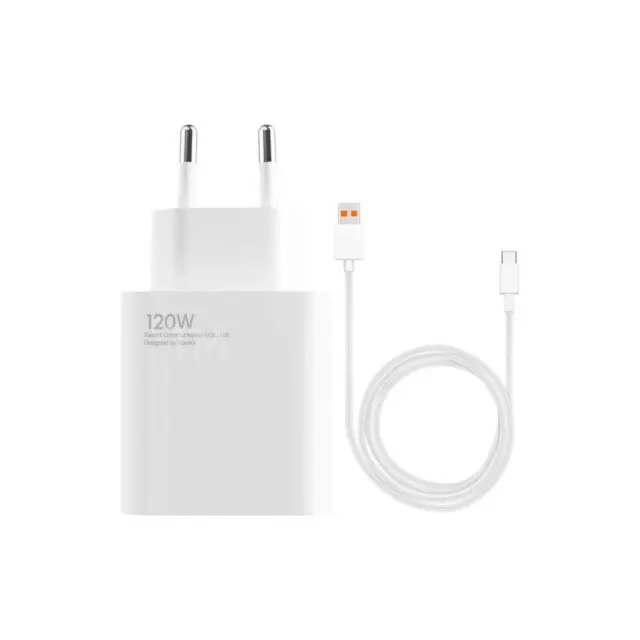 Φορτιστής Ταξιδίου Ταχείας Φόρτισης Xiaomi HyperCharge Combo με Έξοδο USB A 120W & Καλώδιο USB C 1m Λευκό N67711