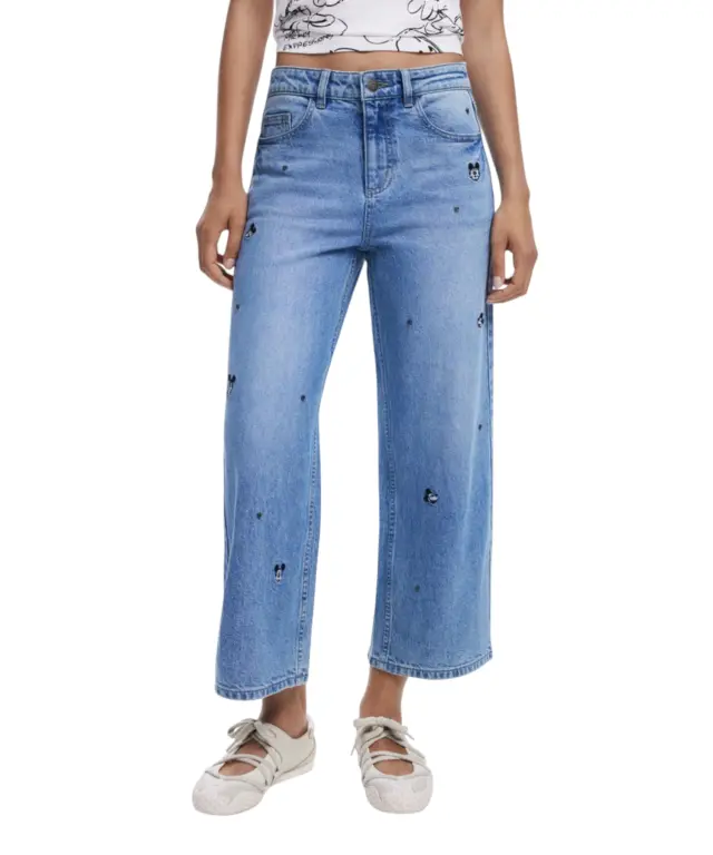 Desigual - Γυναικείο Παντελόνι Τζιν Minimi Mickey Cullote 25WWDD17-5053 Μπλε - 34