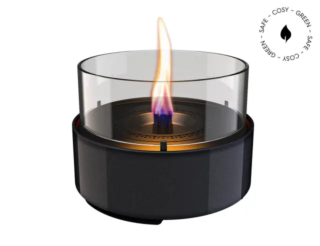 Επιτραπέζια Εστία Φωτιάς Café 18 Reactive Glaze Tenderflame με διάρκεια καύσης 3 - 4 ώρες, χωρητικότητα δεξαμενής 250ml και διαστάσεις 18.2x13.5cm - Black TF-600281 2