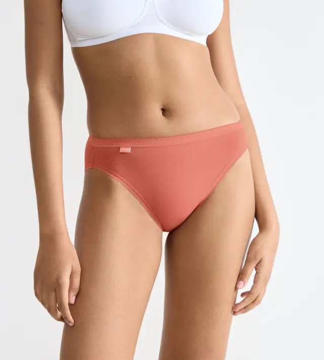 Sloggi Basic+ Cotton Tai Βαμβακερά Σλιπ 3-Pack Συνδυασμός Πορτοκαλί - 2XL