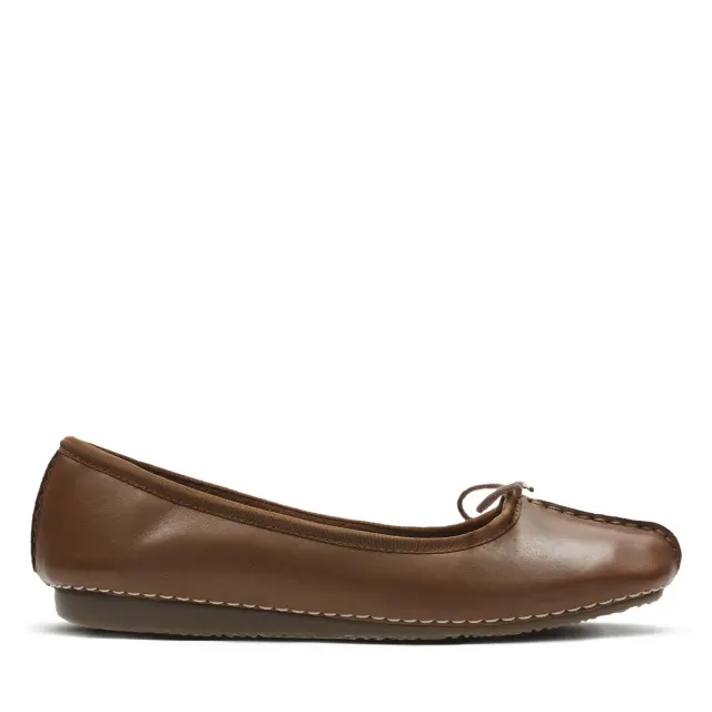 Clarks Freckle Ice Dark Tan Leather Dark Tan Leather - 42