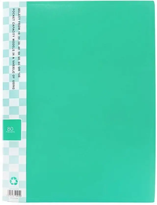 Basic Nτοσιέ Σουπλ με 80 Διαφανείς Θήκες, Α4 σε 5 χρώματα - Πράσινο / 07-10-80-03 (Logigraf)