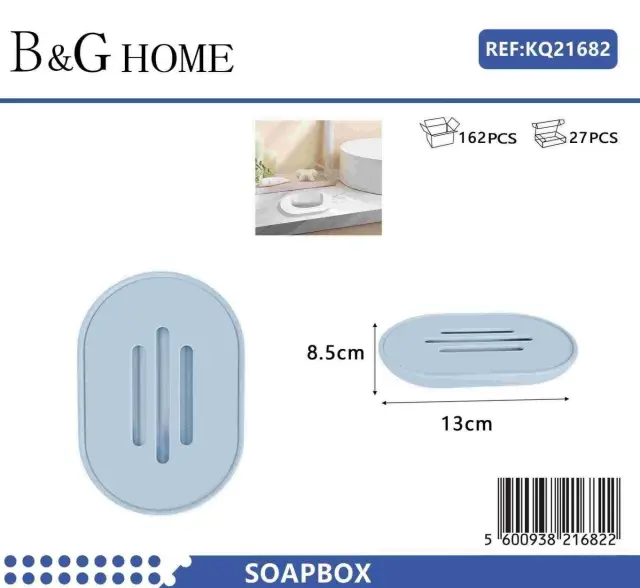 Σαπουνοθήκες μπάνιου πλαστικές - Σετ 5pcs - Light Blue - 21682 2